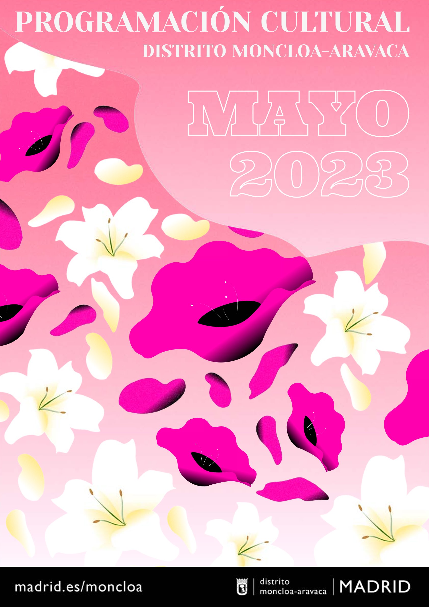 Cartel de la programación del mes de mayo en el distrito de Moncloa-Aravaca